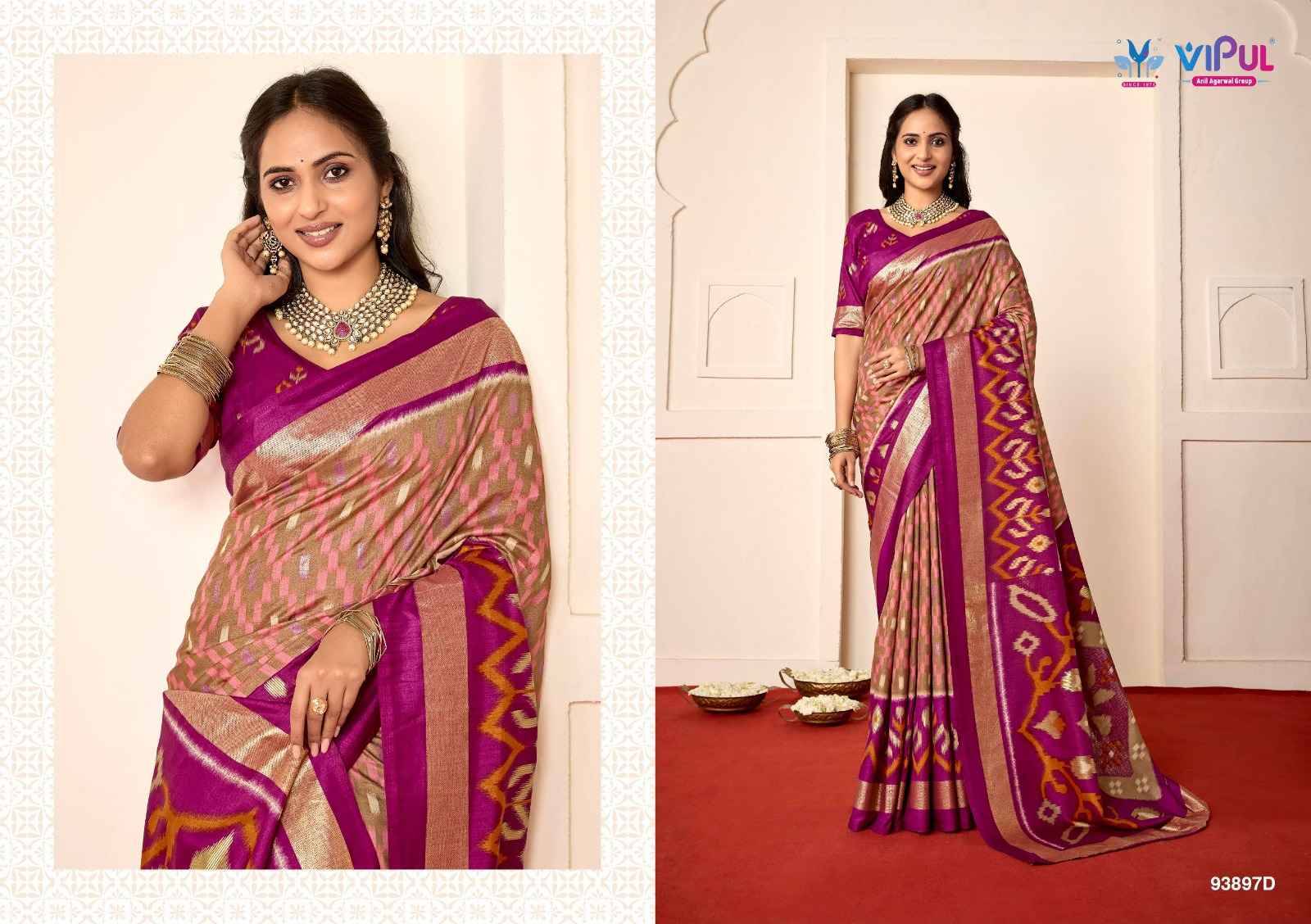 Sentosa silk Vol 10 93897 Series By Vipul Fashion Indian Traditional Wear Collection Beautiful Stylish Fancy Colorful Party Wear & Occasional Wear Weightless Sarees At Wholesale Price